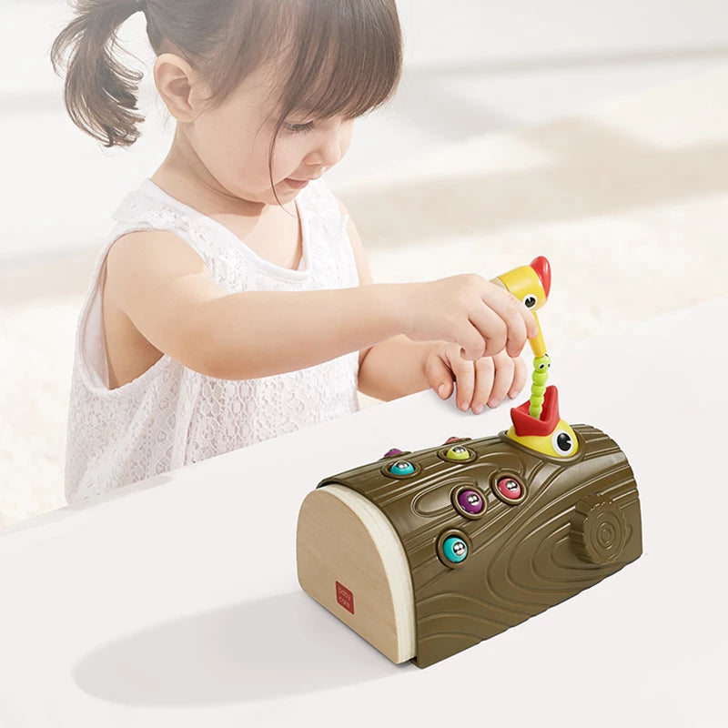 Brinquedo Sensorial Montessori Pega Minhoca