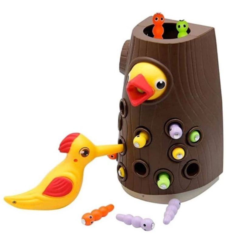 Brinquedo Sensorial Montessori Pega Minhoca
