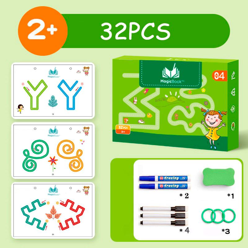 Caderno de Alfabetização e Aprendizagem Reutilizável MagicBook